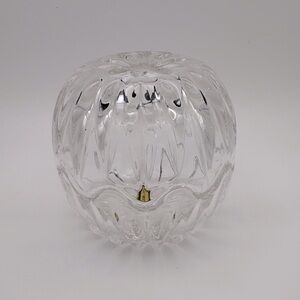 VTG Zajecar Lead Crystal 2 Piece Round Scalloped Clam Shell Candy/ Trinket Dish